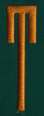 Embroidery Design: OM Center T<br>0.82" x 2.76"