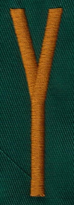 Embroidery Design: OM Center Y<br>0.82" x 2.75"