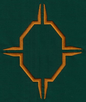 Embroidery Design: OM Accent 13<br>4.76" x 5.65"