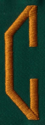 Embroidery Design: OM Left C<br>0.83" x 2.69" | Embroidery Legacy Embroidery Design: OM Left C<br>0.83" x 2.69"