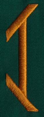 Embroidery Design: OM Left I<br>0.83" x 2.69"