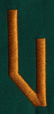Embroidery Design: OM Left L<br>0.83" x 2.06"