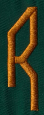 Embroidery Design: OM Left R<br>0.83" x 2.69"