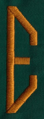 Embroidery Design: OM Right E<br>0.82" x 2.69"