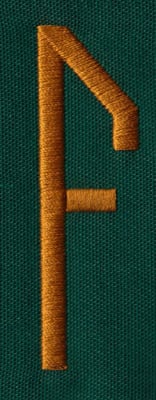 Embroidery Design: OM Right F<br>0.82" x 2.69" | Embroidery Legacy Embroidery Design: OM Right F<br>0.82" x 2.69"