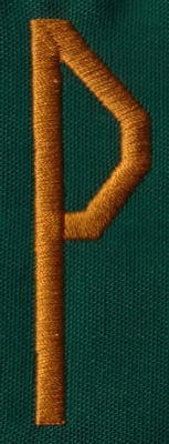 Embroidery Design: OM Right P<br>0.83" x 2.69" | Embroidery Legacy Embroidery Design: OM Right P<br>0.83" x 2.69"