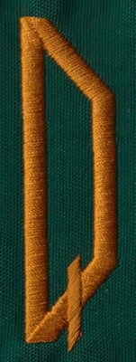 Embroidery Design: OM Right Q<br>0.83" x 2.79" | Embroidery Legacy Embroidery Design: OM Right Q<br>0.83" x 2.79"