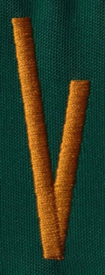 Embroidery Design: OM Right V<br>0.83" x 2.40"