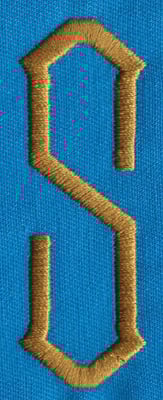 Embroidery Design: PM Center S<br>0.98" x 2.75"