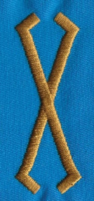 Embroidery Design: PM Center X<br>0.98" x 2.56"