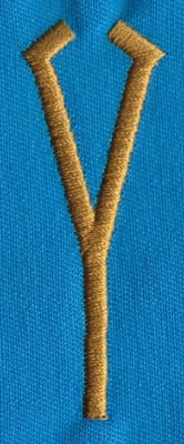 Embroidery Design: PM Center Y<br>0.98" x 2.64"