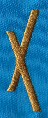 Embroidery Design: PM Left X<br>0.66" x 1.86"