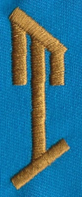 Embroidery Design: PM Right T<br>0.66" x 1.99" | Embroidery Legacy Embroidery Design: PM Right T<br>0.66" x 1.99"