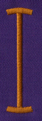 Embroidery Design: SM Center I<br>0.70" x 2.76"