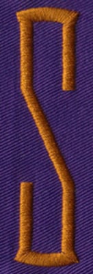 Embroidery Design: SM Center S<br>0.71" x 2.76"