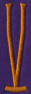 Embroidery Design: SM Center V<br>0.71" x 2.76" | Embroidery Legacy Embroidery Design: SM Center V<br>0.71" x 2.76"