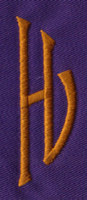 Embroidery Design: SM Right H<br>0.95" x 2.62"