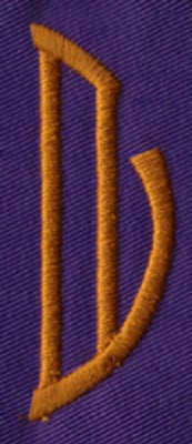 Embroidery Design: SM Right O<br>0.94" x 2.62" | Embroidery Legacy Embroidery Design: SM Right O<br>0.94" x 2.62"