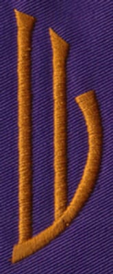 Embroidery Design: SM Right U<br>0.94" x 2.62" | Embroidery Legacy Embroidery Design: SM Right U<br>0.94" x 2.62"