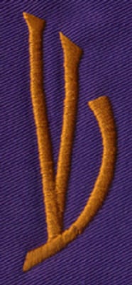 Embroidery Design: SM Right V<br>0.96" x 2.62" | Embroidery Legacy Embroidery Design: SM Right V<br>0.96" x 2.62"