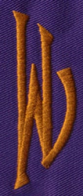 Embroidery Design: SM Right W<br>0.95" x 2.61" | Embroidery Legacy Embroidery Design: SM Right W<br>0.95" x 2.61"