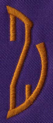 Embroidery Design: SM Right Z<br>0.95" x 2.62"