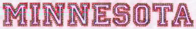 Embroidery Design: Minnesota Name<br>1.04" x 8.02"