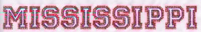Embroidery Design: Mississippi Name<br>1.03" x 8.03"