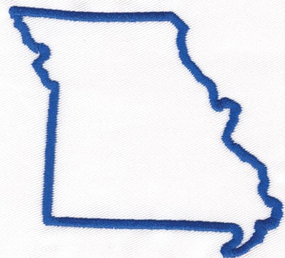 Embroidery Design: Missouri Outline<br>3.15" x 3.57"