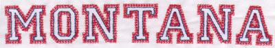 Embroidery Design: Montana Name<br>1.22" x 7.99"