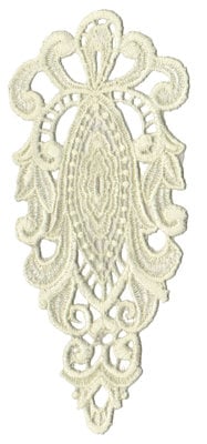 Embroidery Design: Vintage Lace - 03<br>3.10" x 6.98"