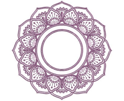 Embroidery Design: Monogram Mandalas 1 Lg<br> 7.01w X 6.95h
