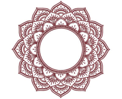 Embroidery Design: Monogram Mandalas 2 Lg<br> 7.00w X 6.94h