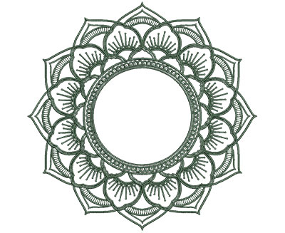 Embroidery Design: Monogram Mandalas 3 Lg<br> 6.99w X 6.94h