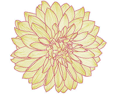 Embroidery Design: Mylar Magic Flower 2<BR>9.26H x 9.67W
