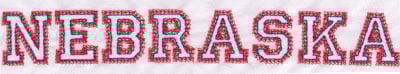 Embroidery Design: Nebraska Name<br>1.13" x 8.02"