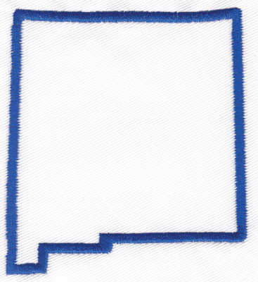 Embroidery Design: New Mexico Outline<br>3.06" x 2.76" | Embroidery Legacy Embroidery Design: New Mexico Outline<br>3.06" x 2.76"