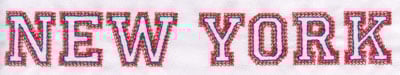 Embroidery Design: New York Name<br>1.17" x 7.97"
