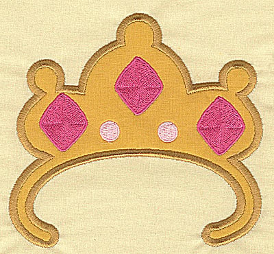 Embroidery Design: Crown applique<br> 5.07w X 4.73h