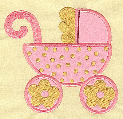 Embroidery Design: Baby Carriage applique<br> 5.09w X 4.78h