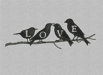 Embroidery Design: LOVE<br> 6.71w X 2.25h | Embroidery Legacy Embroidery Design: LOVE<br> 6.71w X 2.25h