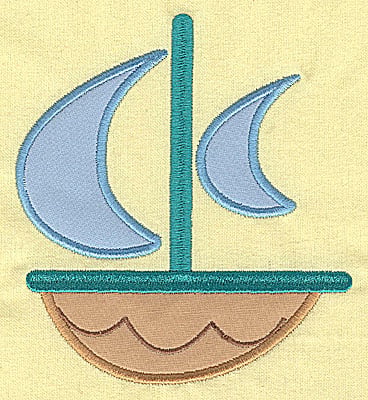 Embroidery Design: Toy Sailboat appliques<br> 5.43w X 4.93h