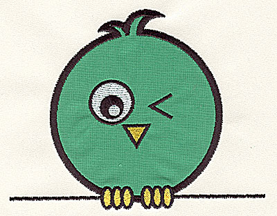 Embroidery Design: Bird on a Wire 2 applique large<br> 7.41w X 5.88h