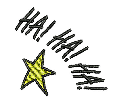 Embroidery Design: Ha Ha Ha<br> 2.31w X 2.19h