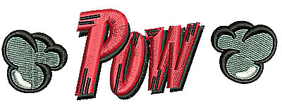 Embroidery Design: Pow<br> 4.31w X 1.44h