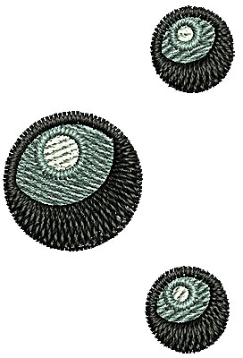 Embroidery Design: Bubbles<br> 1.00w X 1.50h