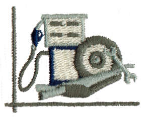Embroidery Design: Gas Pump/Tools<br>1.61" x 1.27"