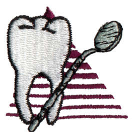 Embroidery Design: Dentist/Hygienist<br>1.52" x 1.5"