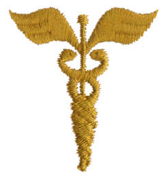Embroidery Design: Medic Symbol<br>1.36 x 1.48