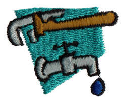 Embroidery Design: Plumber<br>1.38" x 1.17"